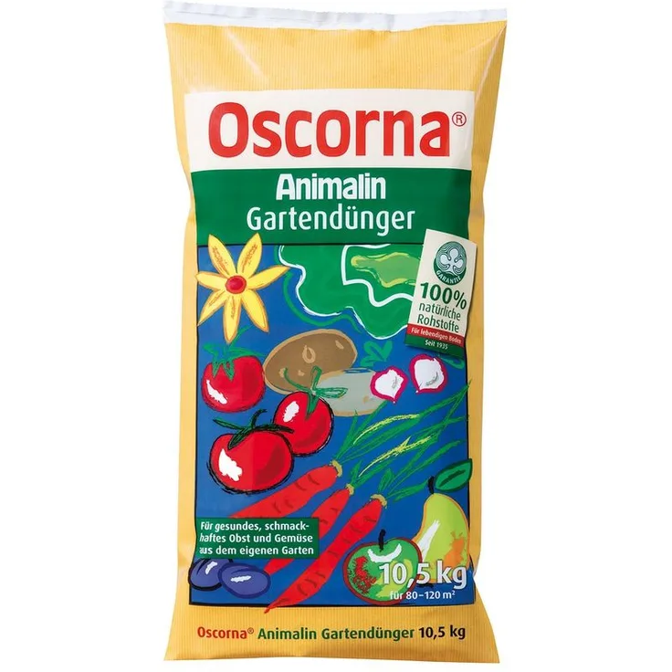 OSCORNA Animalin Gartendünger 10,5 kg für 80 bis 120 m² - Oscorna