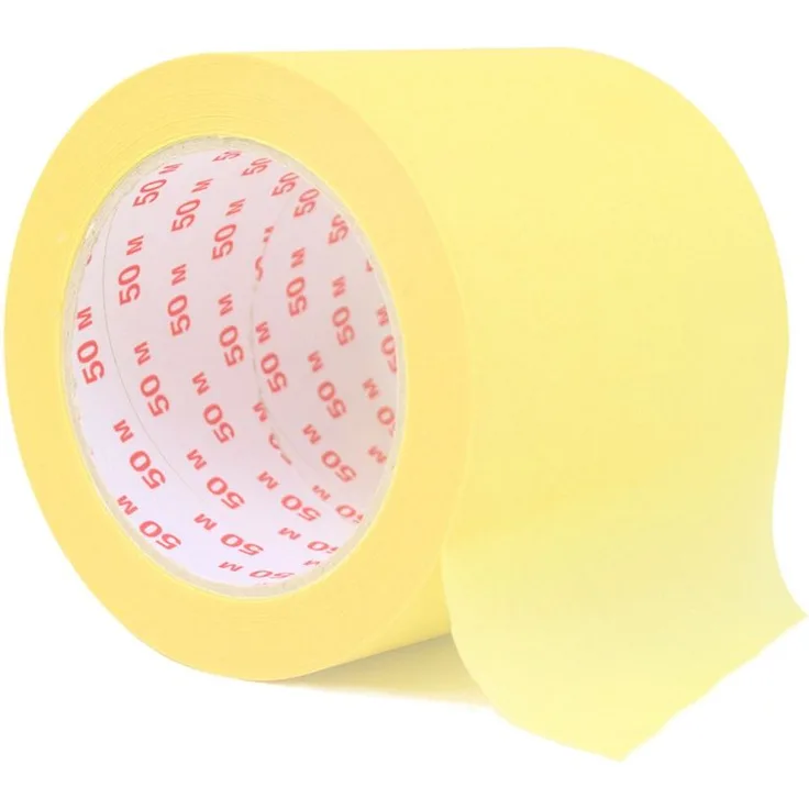 KK VERPACKUNGEN 24 x Kreppband 100 mm x 50 m Malerkrepp Abklebeband Klebeband Abdeckband Krepp