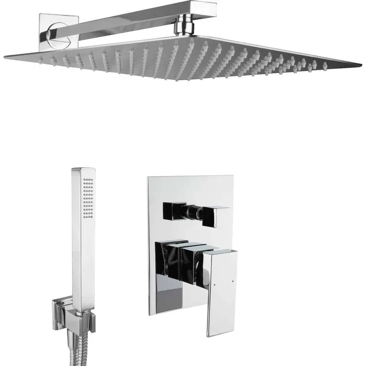 Unterputz Duschsystem 40cm Komplett Set Regendusche