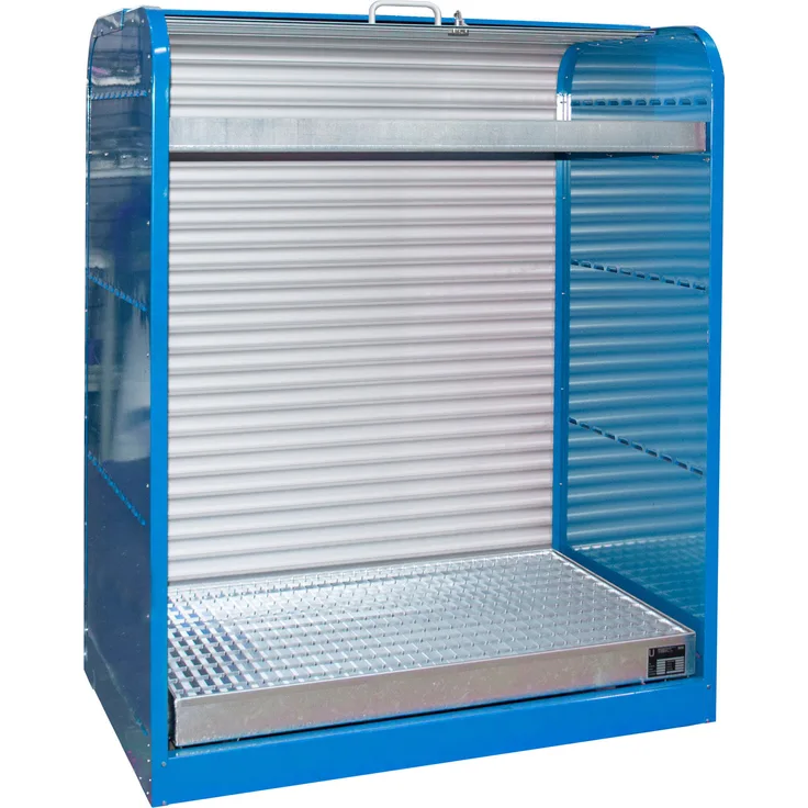 Bauer Gefahrstoff-Rollladenschrank RSG-3, lackiert, Lichtblau