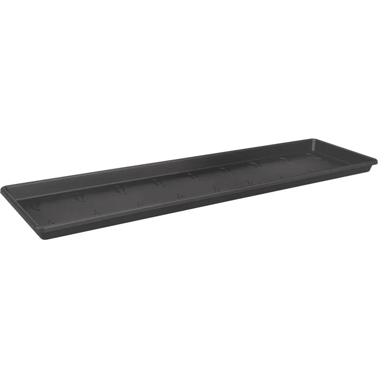 Elho Green Basics Balkon Untersetzer 60 - Lebhaft Schwarz - Draußen & Balkon - Ø 57.8 x H 2.4 cm