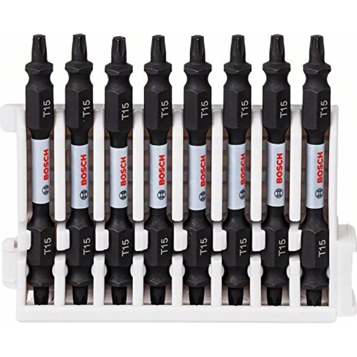 Bosch Professional Accessories 2608522342 Bosch Professional 8tlg. Doppelschrauber Set Torx (Impact Control, 8 x T15-T15 Bits-Länge: 65mm, Pick and Click) – Bild 1