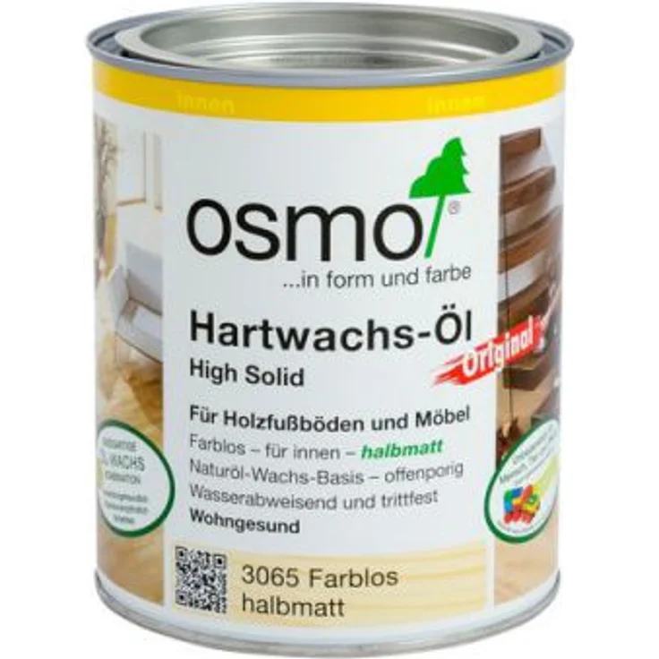 Osmo Hartwachs-Öl Original Farblos Halbmatt 0,75 l - 11100119 – Bild 1