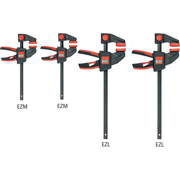 Bessey Einhandzwingen-Set EZM 4-teilig mit 2 x EZM15-6 und 2 x EZL30-8