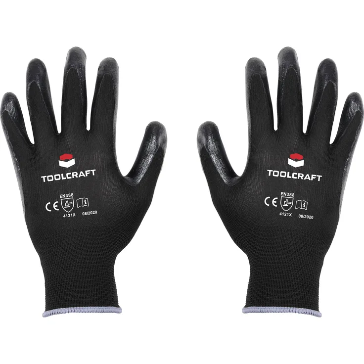 TOOLCRAFT TO-5621535 Polyester, Nitril Arbeitshandschuh Größe (Handschuhe): 10 EN 388 CAT II 1 Paar