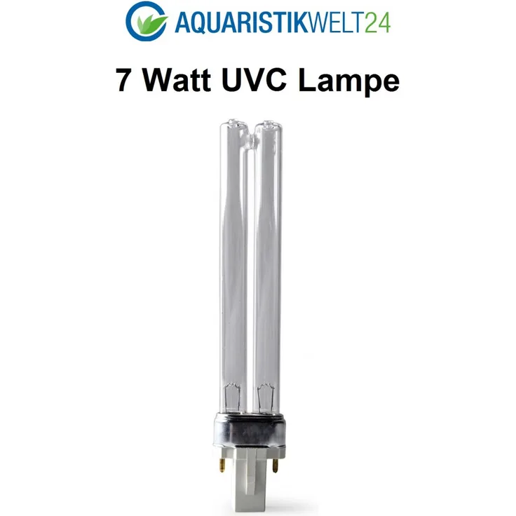Aquaristikwelt24 7 Watt UVC Ersatzlampe für Wasserklärer mit G23 Sockel