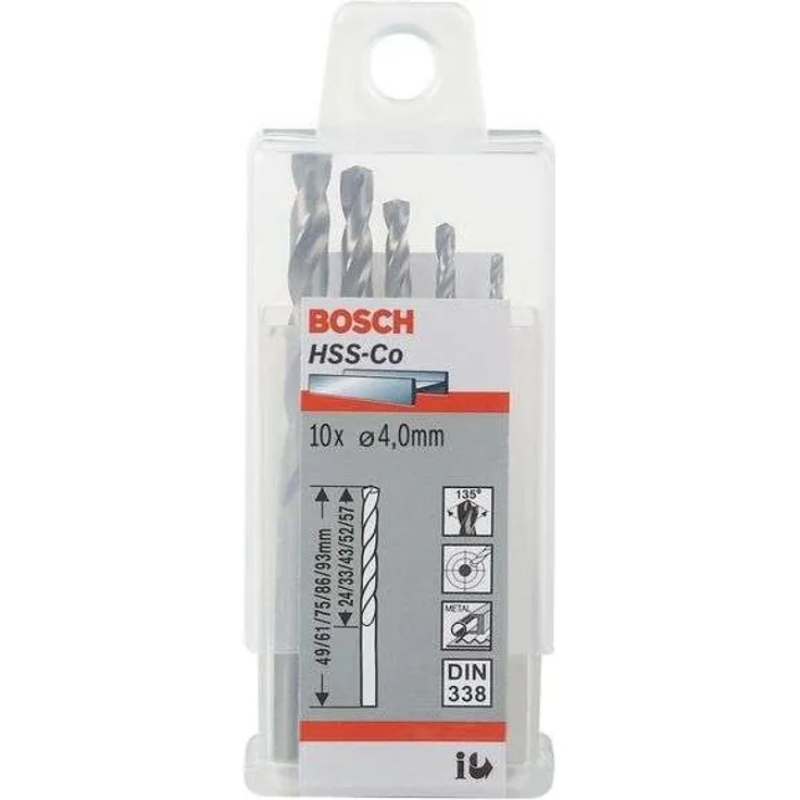 Bosch Professional Metallbohrer HSS-Cobalt (10 Stück, Ø 3 mm)