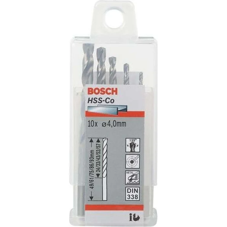Bosch Professional Metallbohrer HSS-Cobalt (10 Stück, Ø 3 mm) – Bild 1