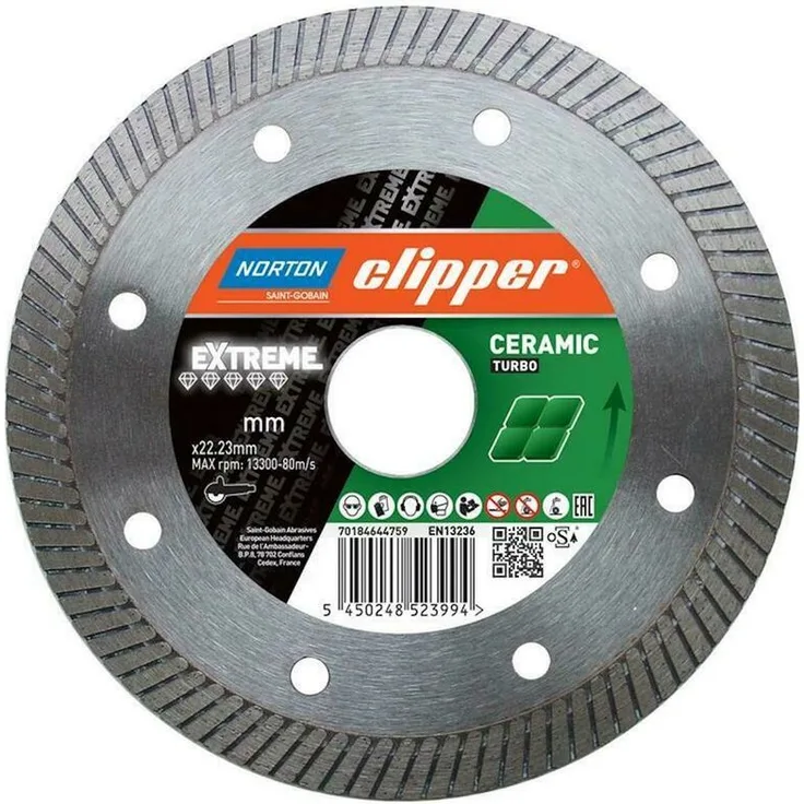 Norton Clipper Extreme Ceramic Turbo- 250 x 25,4 mm Super Gres XT Diamanttrennscheibe Diamantscheibe
