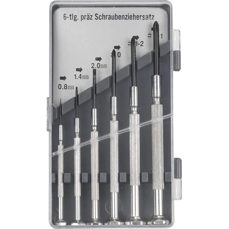 kwb Präzisions-Schraubendreher Satz für Fein-Mechanik Schlitz und Phillips PH, 6-teilig
