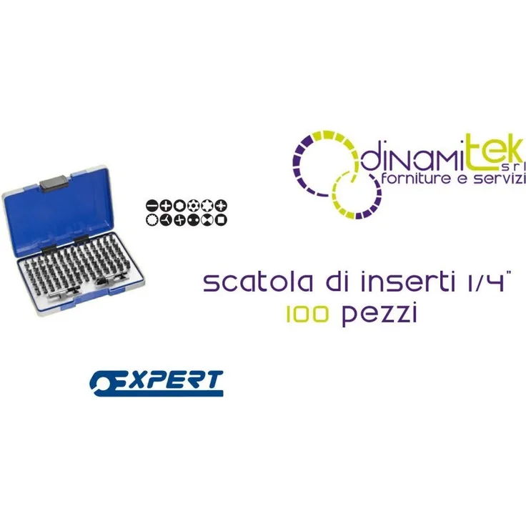 EXPERT E131709 Bit-Sortiment 1-4'' - 100-Teilig