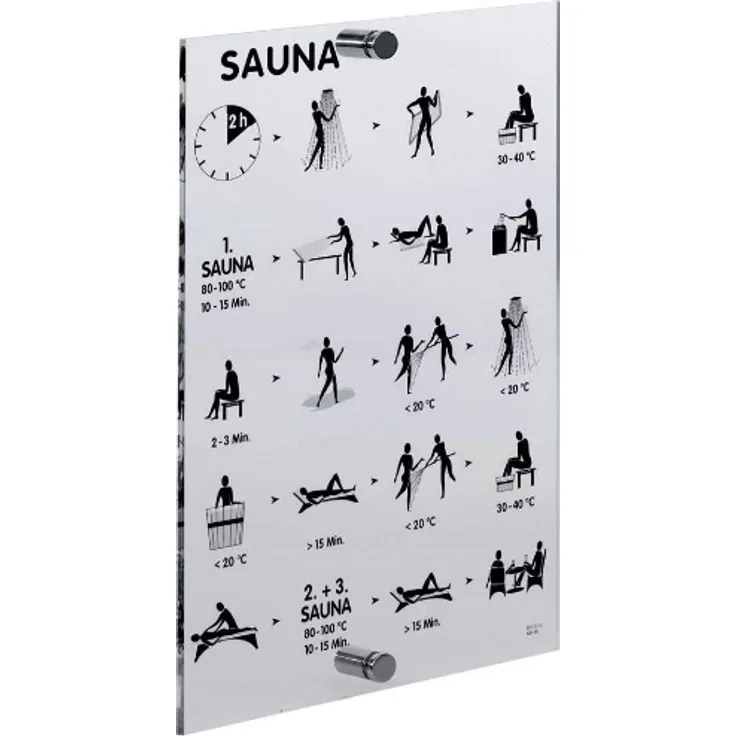 Sauna Baderegel Tafel 21,5x30 cm