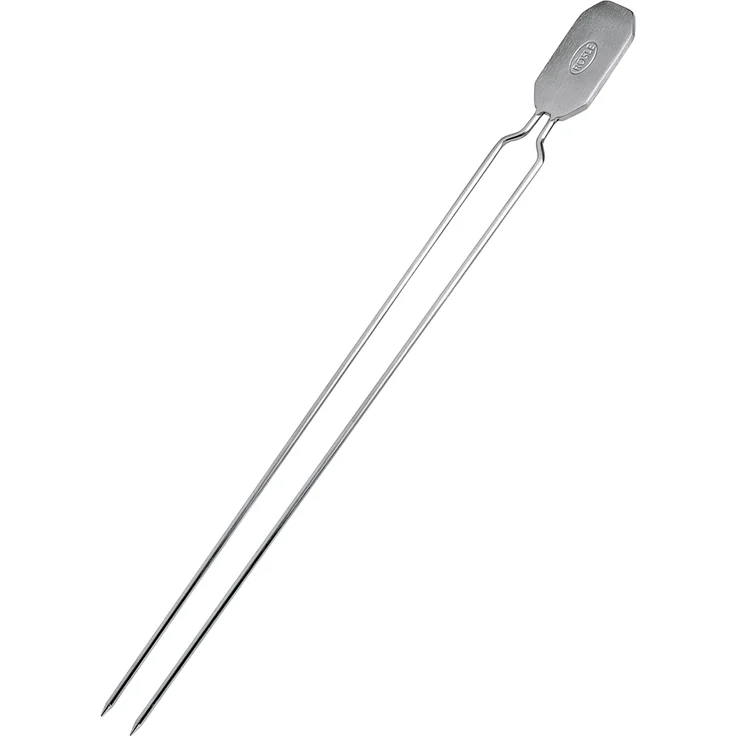 RÖSLE Grillspieße, Doppelspieße zur Zubereitung von Schaschlik und Gemüse, 4 Stück, 33 cm, Edelstahl 18/10, spülmaschinengeeignet – Bild 2