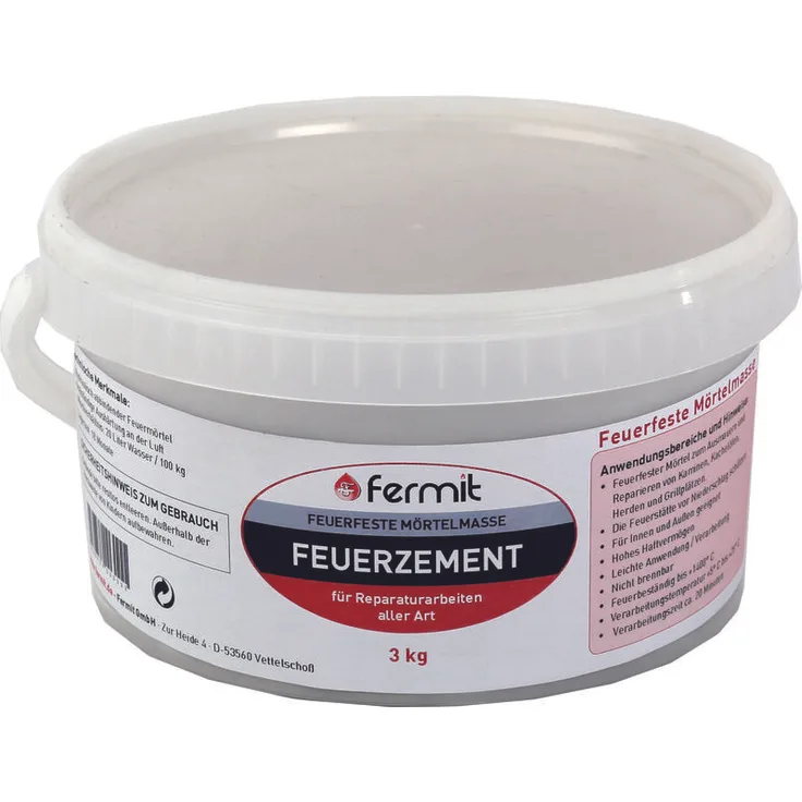Fermit Feuerzement 3 kg feuerfester Zement Ofenbau Feuermörtel Ofenbaumörtel