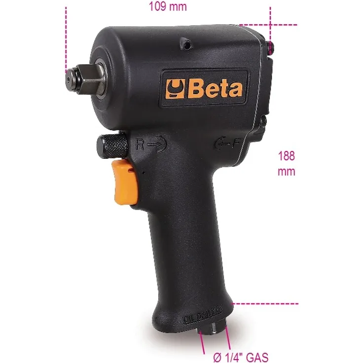Reversible Druckluft BETA TOOLS 1927 x m Kompakt und leistungsstark mit Mechanismus Impulsiv