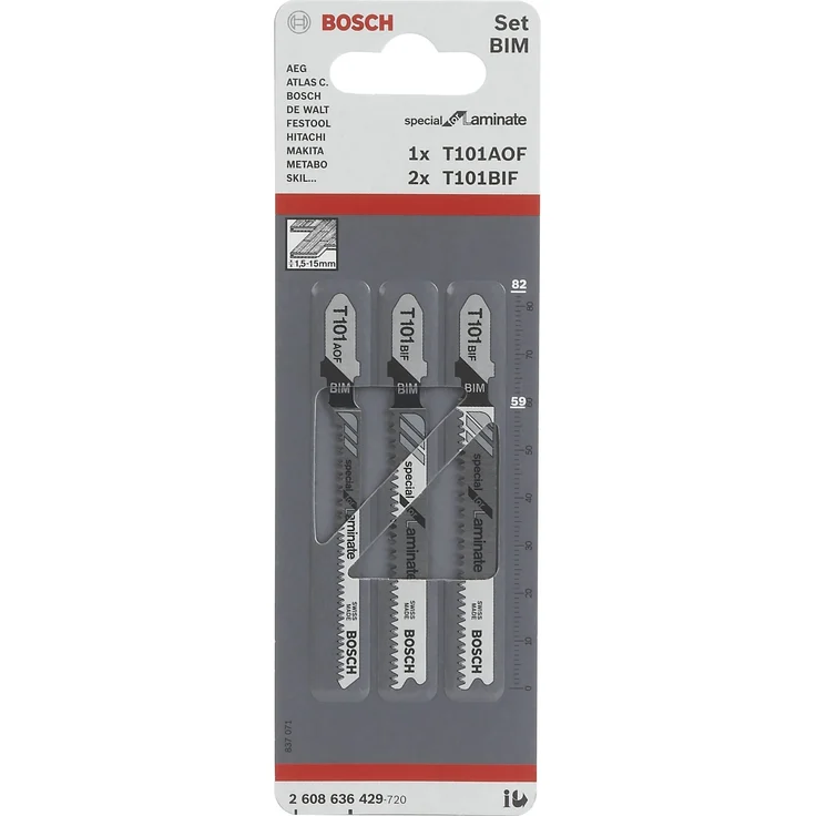 Bosch Professional 3tlg. Stichsägeblatt-Set Special for Laminate zum Sägen in Laminat – Bild 1