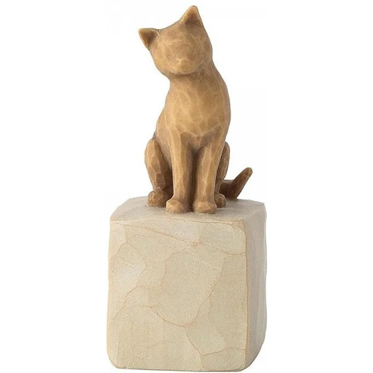 Willow Tree Figur - Love my Cat - Katzenfigur Hellbraun