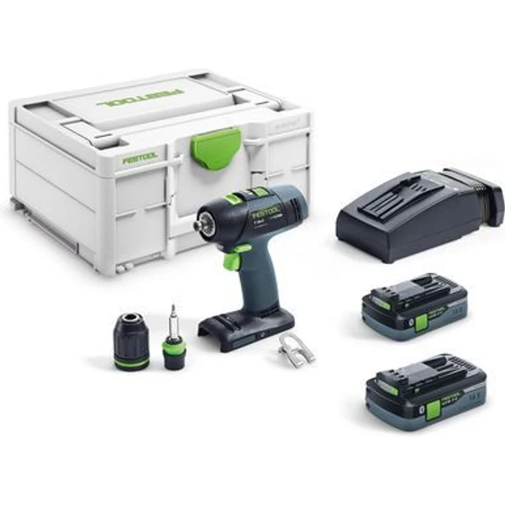 Festool T 18+3 HPC 4,0 I-Plus Akku-Bohrschrauber 18V 50Nm + Zubehör + 2x Akku 4Ah + Ladegerät + Koffer (576446) – Bild 1