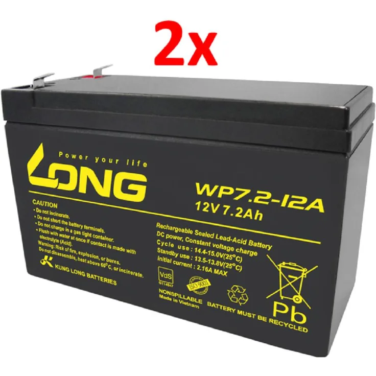 KungLong Ersatzakku für Effekta USV-Anlage Serie ME-MH-MI-MT-MTD