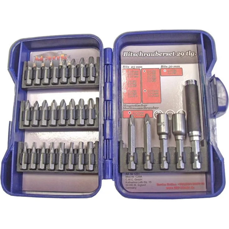 Bitschrauberset Bitset Set 29 tlg.