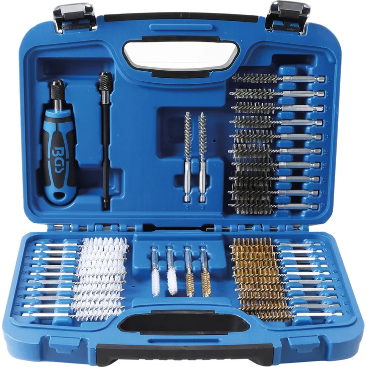 BGS 3078 | Bürsten-Satz | 38-tlg. | Drahtbürsten | Rundbürsten | Reinigungsbürsten | Edelstahl - Nylon - Messing