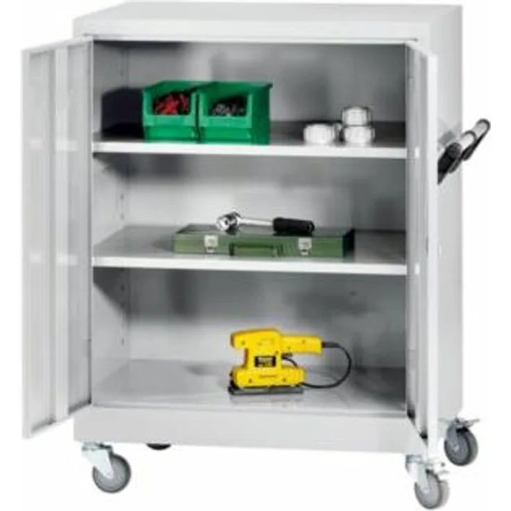 Certeo - Fahrschrank - HxBxT 1220 x 920 x 610 mm - lichtgrau RAL 7035 Fahrbare Schränke