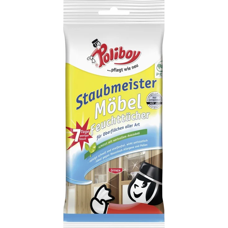 Poliboy Staubmeister Möbel Feuchttücher 24 Stück – Bild 2