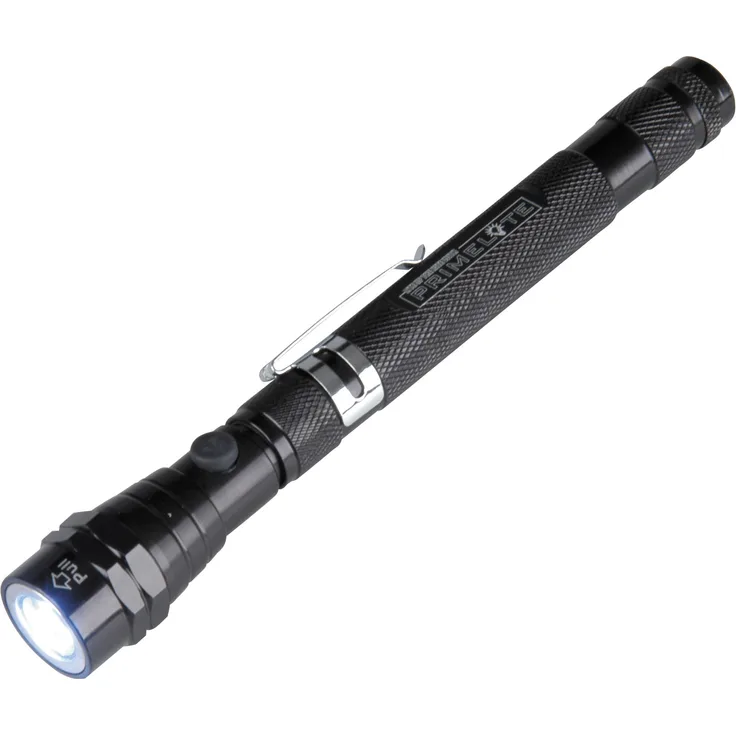 Unitec LED-Taschenlampe 77893 LED Teleskop Taschenlampe mit Magnet, schwarz