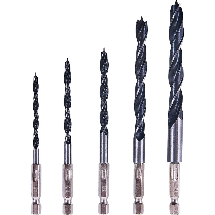 Am-Tech 5 Stück Hex Shank Wood Drill bit Set, F1735