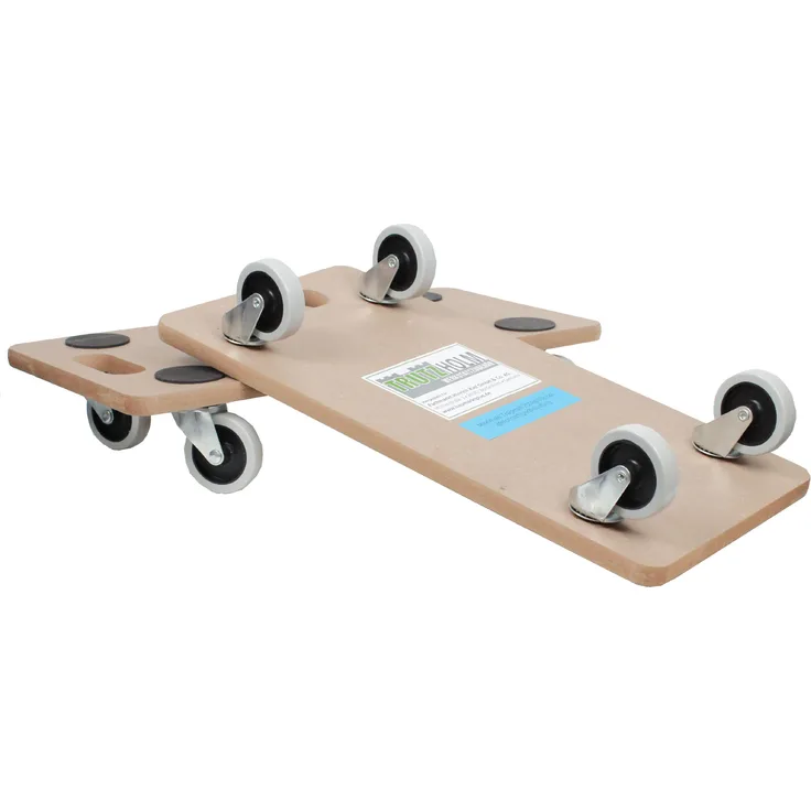 2er Pack Transportroller SOFT WHEEL indoor MDF 200 kg Möbelroller Rollbrett Hund Möbelhund Möbel Roller