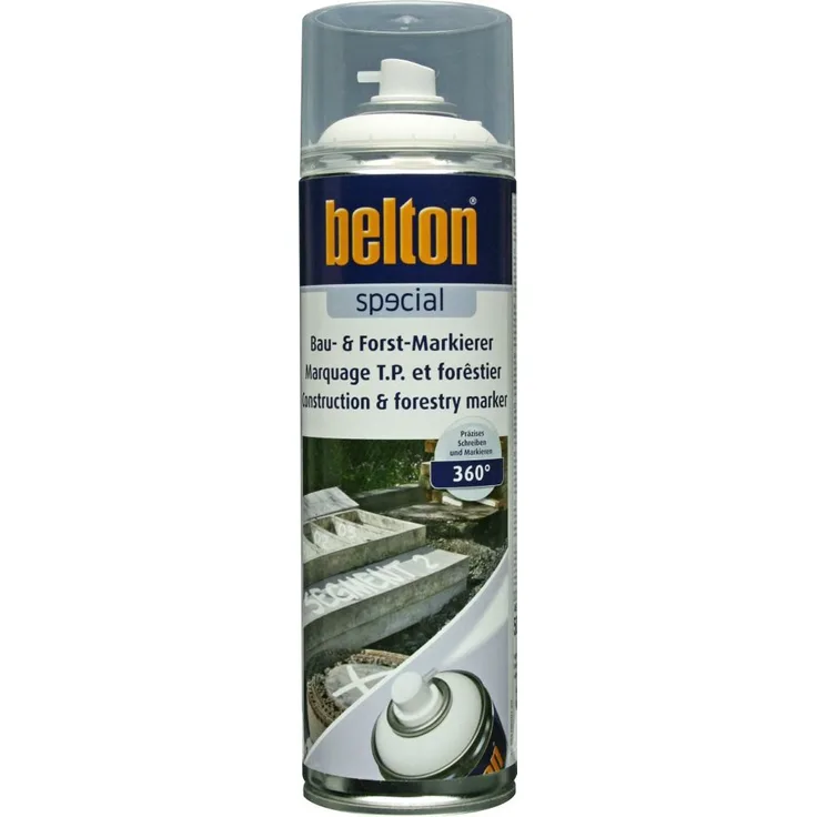 belton special Bau- Forst-Markierer 500 ml, signalweiß