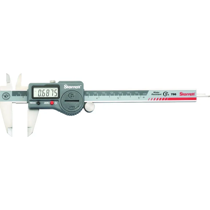 Starrett Digital Messschieber, 0-6'' (0-150 mm) ohne Datenausgabe, im Kunststoffkoffer 799A-6-150
