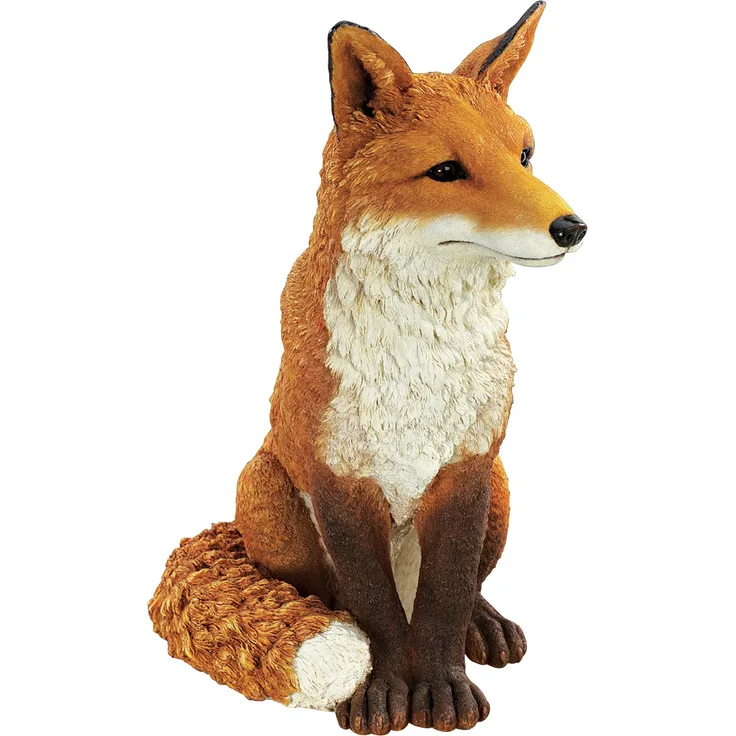 Design Toscano Simon der Fuchs Gartenstatue, Polyresin, vollfarbe, 46 cm