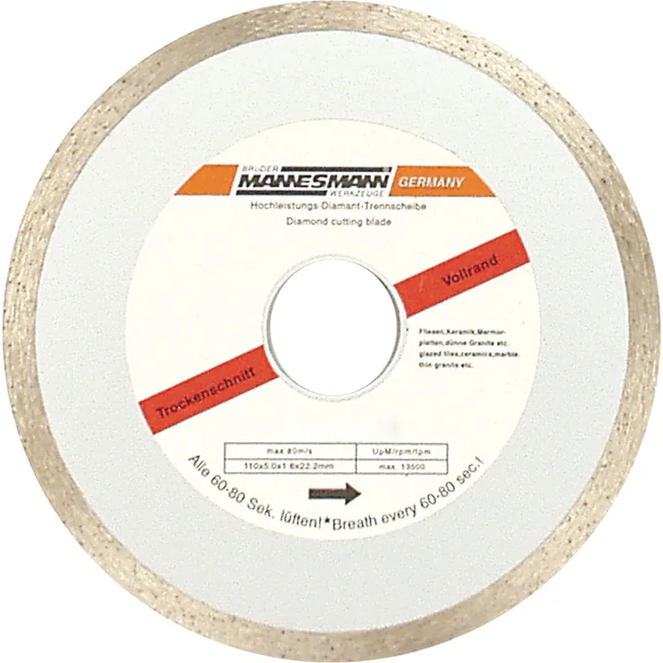 Mannesmann Diamant-Trennscheibe, Vollrand, Durchm. 230 mm, M 1244-230