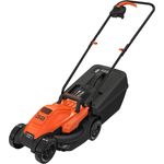 Black+Decker Elektro-Rasenmäher - 1.200 W, 32cm Schnittbreite, 3-fach axial Schnitthöhenverstellung, 30l Grasfangbehälter, ideal für kleine Gärten BEMW451