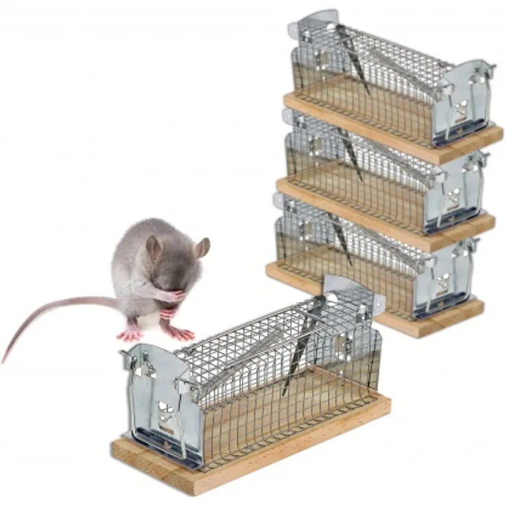 4 Stück Lebendfalle Maus Mäusefalle verbessert