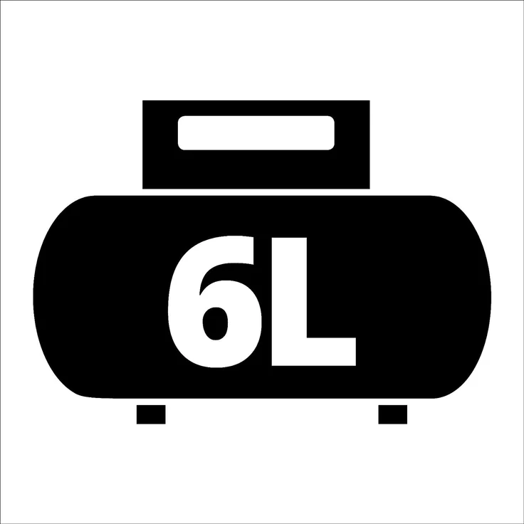 Einhell Kompressor TC-AC 190-6-8 OF ölfrei 1.100 W, max. 8 bar, öl-servicefreier Motor, 6 Liter Drucklufttank, Manometer, Schnellkupplung, Sicherheitsventil, Handgriff – Bild 3