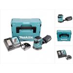 Makita DBO 180 RF1J 18 V Akku Exzenterschleifer im Makpac + 1 x 3 Ah Akku + Ladegerät