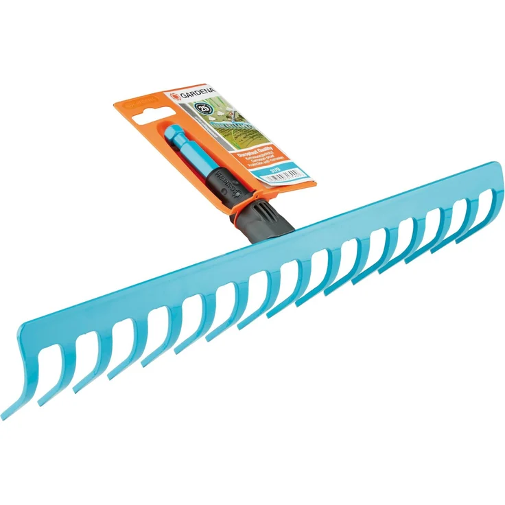 GARDENA combisystem-Rechen: Breite Harke mit 16 Zinken, ideales Gartenzubehör zum Rechen, Unkrautentfernen und zur Bodenbearbeitung, Arbeitsbreite 41 cm, passend zu allen cs-Stielen (3179-20) – Bild 2