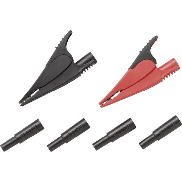 Fluke AC285-FTP Sicherheits-Abgreifklemmen-Set Steckanschluss 4mm CAT III 1000 V, CAT IV 600V Schwarz, Rot