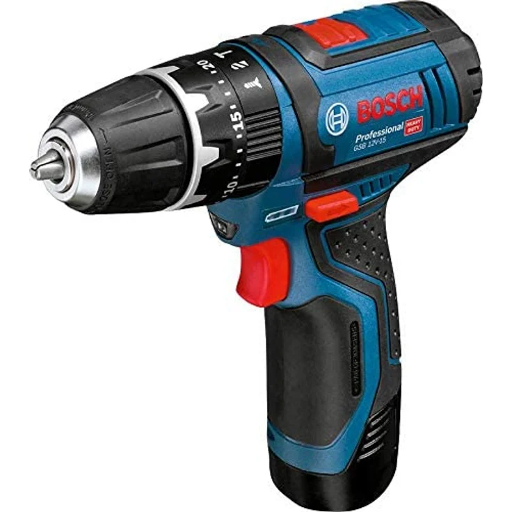 Bosch Professional GSB 12V-15 Akku-Schlagbohrschrauber inkl. 2. Akku,Ladegerät,Zubehör und Koffer - 06019B690J – Bild 2