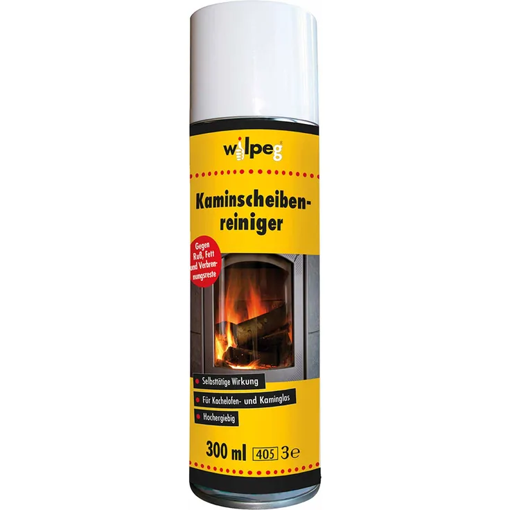 WILPEG Kaminscheibenreiniger 300ml Kaminofenscheiben Reiniger Glasreiniger Scheibenreiniger Ofenglasreinger Kunststoffreiniger