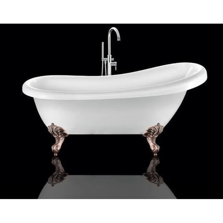 Rogier&mothes - Freistehende Badewanne mit Füßen RICHMOND Adlerfüße ALTKUPFER 155 cm