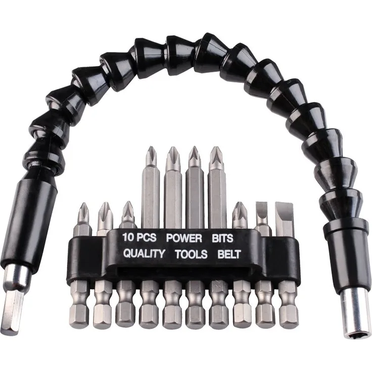 kwb Bit-Set mit biegsamer Welle – 11-teilig mit 1-4 Zoll Sechskant-Aufnahme E 6.3