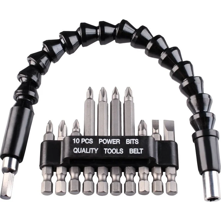 kwb Bit-Set mit biegsamer Welle – 11-teilig mit 1-4 Zoll Sechskant-Aufnahme E 6.3