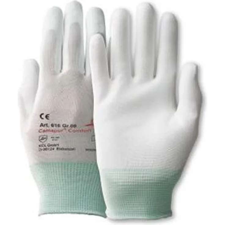 Honeywell Handschuhe Camapur Comfort 616 Gr.6 weiß PA-Trikot mitPUR EN 388 Kat.II 10 PA