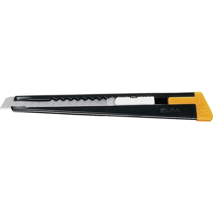 Cuttermesser L.137mm B.9mm Metallführung Gehäuse: Metall Griffzone: Metall Olfa
