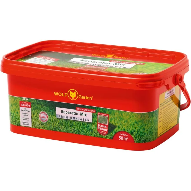 WOLF-Garten Premium-Rasen mit Starter-Dünger L 50 SM 50m² 1,6 kg