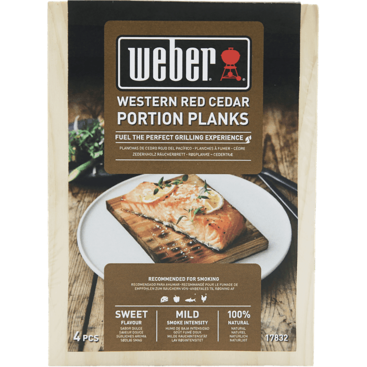 Weber 17832 R„ucherbretter aus Zedernholz 11x15 cm, 4 Stck, R„uchern, Aroma, Grillen