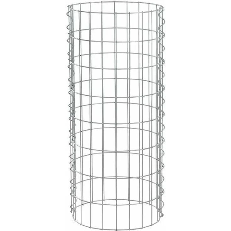 Gabione Steingabionen Steinkorb Drahtkorb Gabionensäule rund Ø 35 cm 0,80 m – Bild 1